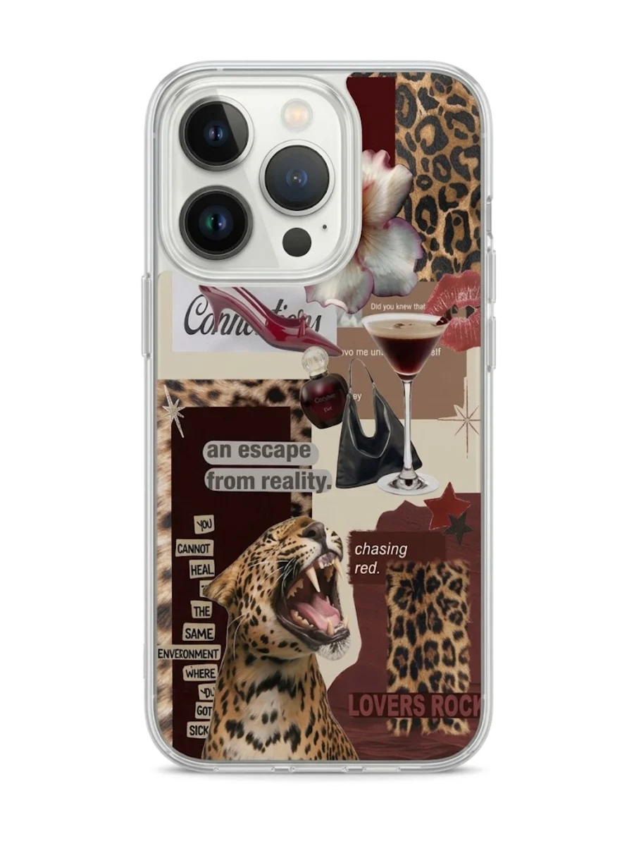Collage Retro, animal print para iPhone