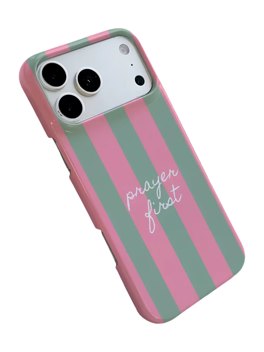 Verde Rosado con Rayas para iPhone