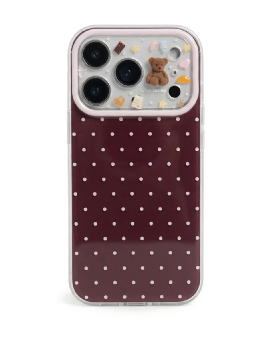 Borgoña con Osito Kawaii para iPhone